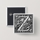 William Morris Alphabet "Z" Button (Vorne & Hinten)