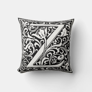 William Morris Alphabet "Z" Kissen