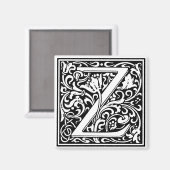 William Morris Alphabet "Z" Magnet (Vorderseite/Rückseite)