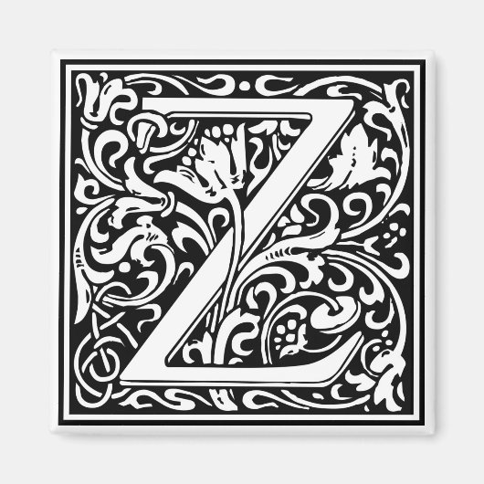 William Morris Alphabet "Z" Magnet (Vorne)