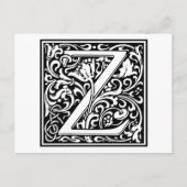 William Morris Alphabet "Z" Postkarte (Vorderseite)