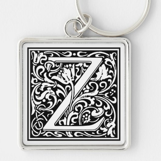 William Morris Alphabet “Z” Schlüsselanhänger (Vorne)