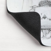 William Morris an seinem Webstuhl, Karikatur Mousepad (Ecke)
