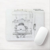 William Morris an seinem Webstuhl, Karikatur Mousepad (Mit Mouse)