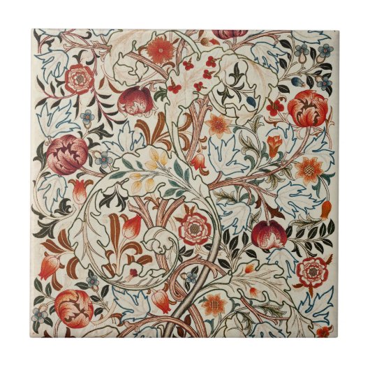 William Morris Ancanthus Portiere Design Fliese (Vorderseite)