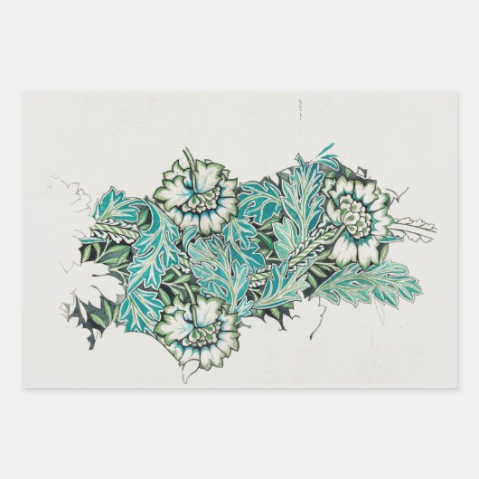 WILLIAM MORRIS : ANEMONE 1876 GESCHENKPAPIER SET (Vorderseite 3)