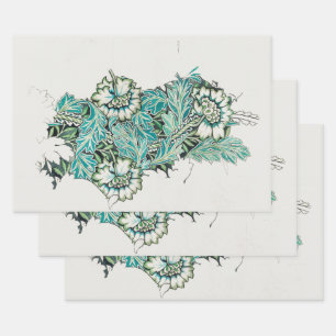WILLIAM MORRIS : ANEMONE 1876 GESCHENKPAPIER SET