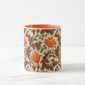 William Morris Anemone, Beige, Brown & Rust Orange Tasse (Zentrum)