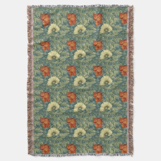 William Morris Anemone Blumige Decke (Vorderseite Vertikal)