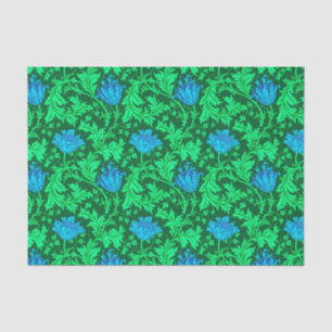 William Morris Anemone, Emerald Green und Blue Seidenpapier