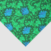 William Morris Anemone, Emerald Green und Blue Seidenpapier (Ausschnitt)
