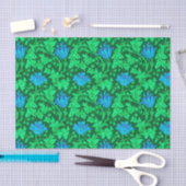 William Morris Anemone, Emerald Green und Blue Seidenpapier (Handwerk)