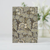 William Morris Anemone Floral Print Card Dankeskarte (Stehend Vorderseite)