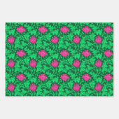 William Morris Anemone, Gold, Red & Green   Geschenkpapier Set (Vorderseite 3)