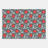 William Morris Anemone, Gold, Red & Green   Geschenkpapier Set (Vorderseite 2)