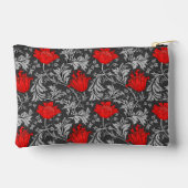 William Morris Anemone, grau / grau und rot Zubehörtasche (Rückseite)