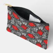 William Morris Anemone, grau / grau und rot Zubehörtasche (Offen)