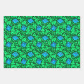 William Morris Anemone, Green, Brown und Blue Geschenkpapier Set (Vorderseite)