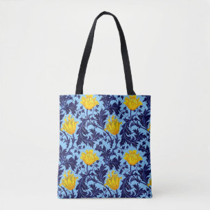 William Morris Anemone, Marine und Mustard Yellow Tasche