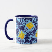 William Morris Anemone, Marine und Mustard Yellow Tasse (Links)