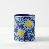 William Morris Anemone, Marine und Mustard Yellow Tasse (Zentrum)