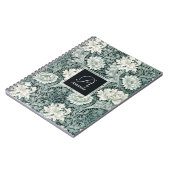 William Morris Anemone-Muster mit Monogramm Notizblock (Linke Seite)