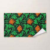 William Morris Anemone, Orange, Green und Black Badhandtuch Set (Handtuch)