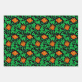 William Morris Anemone, Rust, Gold, Black Geschenkpapier Set (Vorderseite 3)