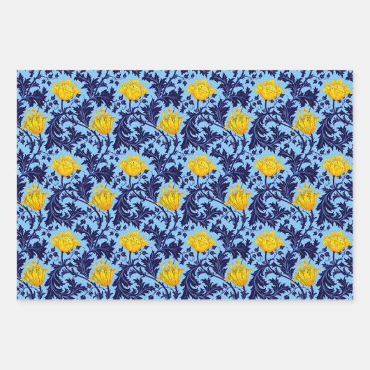 William Morris Anemone, Rust, Gold, Black Geschenkpapier Set (Vorderseite 2)