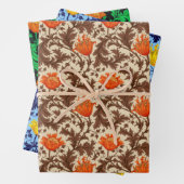 William Morris Anemone, Rust, Gold, Black Geschenkpapier Set (Beispiel)