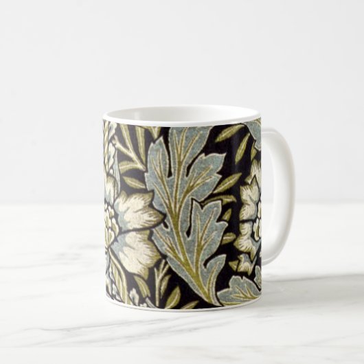 William Morris - Anemone, Vintages Muster Kaffeetasse (VorderseiteRechts)