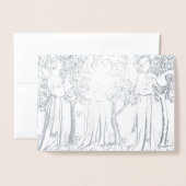 William Morris ANGELS IN REAL FOIL NOTE CARD Folienkarte (Vorderseite mit Umschlag)