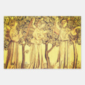 William Morris ANGELS Wrapping Paper Flat Sheet Geschenkpapier Set (Vorderseite)