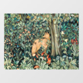 William Morris Antik-Fuchs-Wald-Teppich-Kunst Fensteraufkleber (Blatt)