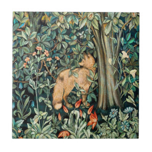 William Morris Antik-Fuchs-Wald-Teppich-Kunst Fliese