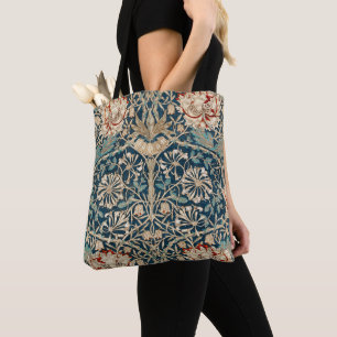William Morris Antike Florales Geißblattmuster Tasche