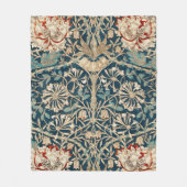 William Morris Antike Geißblatt-Blumen Fleecedecke (Vorderseite)