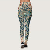 William Morris Antike Geißblatt-Blumen Leggings (Rückseite)