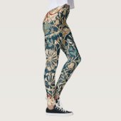 William Morris Antike Geißblatt-Blumen Leggings (Rechts)