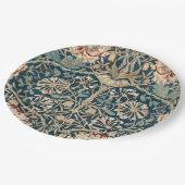 William Morris Antike Geißblatt-Blumen Pappteller (Schrägansicht)