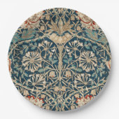 William Morris Antike Geißblatt-Blumen Pappteller (Vorderseite)