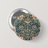 William Morris Antike Geißblatt Blumenmuster Button (Vorne & Hinten)