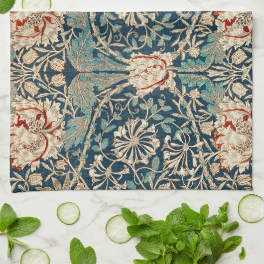 William Morris Antike Geißblatt Blumenmuster Geschirrtuch (Gefaltet)