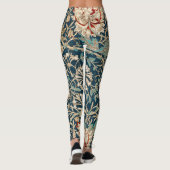 William Morris Antike Geißblatt Blumenmuster Leggings (Rückseite)