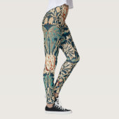 William Morris Antike Geißblatt Blumenmuster Leggings (Rechts)