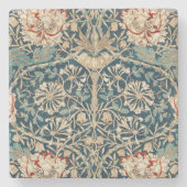 William Morris Antike Geißblatt Blumenmuster Steinuntersetzer (Vorderseite)