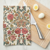 William Morris Antike rosa Rosen Blumenmuster Geschirrtuch (Viertel Falte)