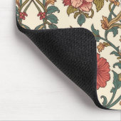 William Morris Antike rosa Rosen Blumenmuster Mousepad (Ecke)