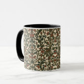 William Morris antikes Blumenmuster Geißblatt Tasse (Vorderseite Links)