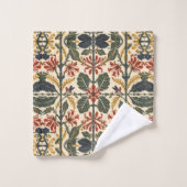 William Morris Antikes Geißblatt-Blumenmuster Badhandtuch Set (Waschlappen)